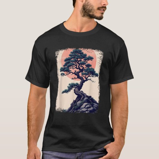 Bonsai Tree T-Shirt Japanische Gartenarbeit Japan (Vorderseite)