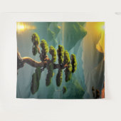 Bonsai Tree Tapestry Wandteppich (Vorderseite (Horizontal))