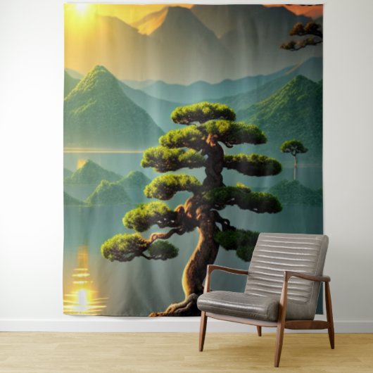 Bonsai Tree Tapestry Wandteppich (Beispiel)