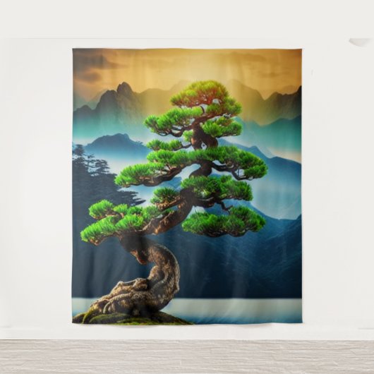 Bonsai Tree Tapestry Wandteppich (Vorderseite)