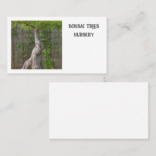 Bonsai Tree Visitenkarte (Vorne/Hinten)