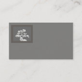 Bonsai Tree Visitenkarte schwarz und grau (Rückseite)