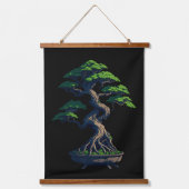 Bonsai Tree Wandteppich Mit Holzrahmen (Vorderseite)