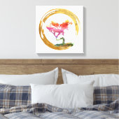 Bonsai Tree. Zen Enso Circle. Aquarellkunst Leinwanddruck (Insitu (Schlafzimmer))