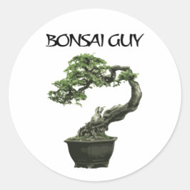 Bonsai Typ lustiges Zitat für Bonsai Liebhaber Runder Aufkleber