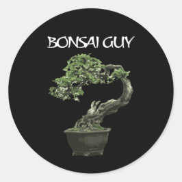 Bonsai Typ lustiges Zitat für Bonsai Liebhaber Runder Aufkleber