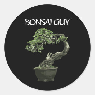 Bonsai Typ lustiges Zitat für Bonsai Liebhaber Runder Aufkleber