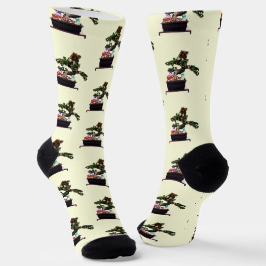 Bonsai Weihnachten Socken (Gewinkelt)