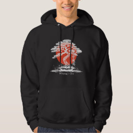 Bonsai White japanisches Kanji Miyagi Do Personali Hoodie