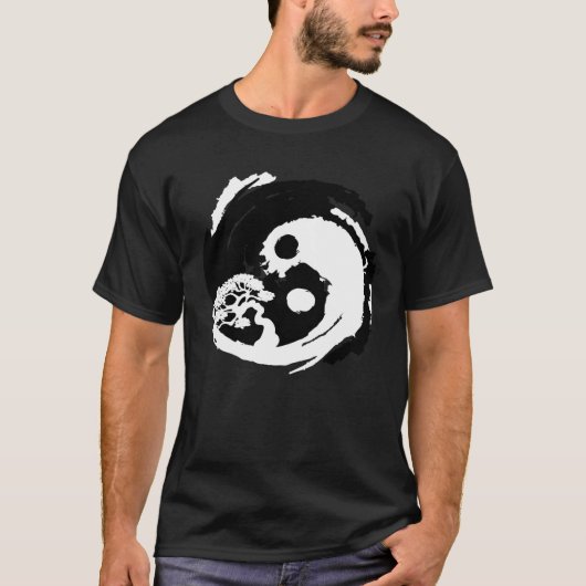 Bonsai Yin Yang Meditation Spirituality Zen Om T-Shirt (Vorderseite)