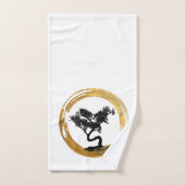 Bonsais-Baum. Zen Enso Circl. Feng Shui Badhandtuch Set (Handtuch)