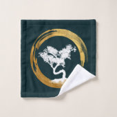 Bonsais-Baum. Zen Enso Kreis. Feng Shui Calligraph Badhandtuch Set (Waschlappen)