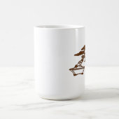 Bonsais-Silhouette in der Halbkaskade Art (Braun Kaffeetasse (Mittel)