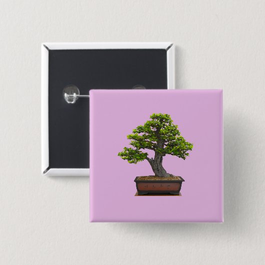 Bonsaisbaum Button (Vorne & Hinten)
