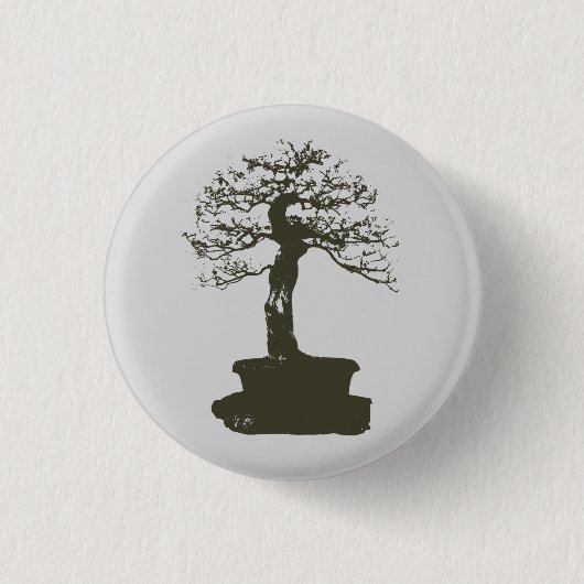 Bonsaisbaum Button (Vorderseite)