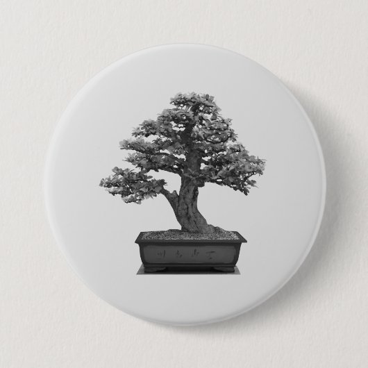Bonsaisbaum Button (Vorderseite)
