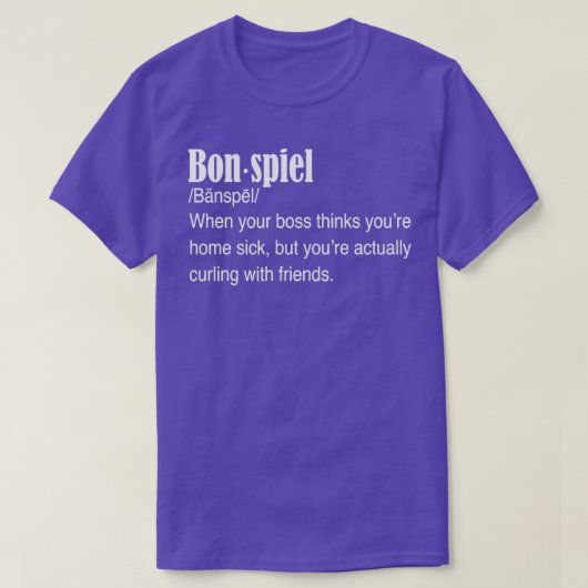 Bonspiel Definition Curling Shirt (Design vorne)