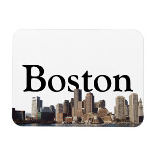 Bonston, MA-Skyline mit Boston im Himmel Magnet