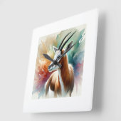 Bontebok in watercolor 220924AREF116 - Watercolor Quadratische Wanduhr (Winkel)