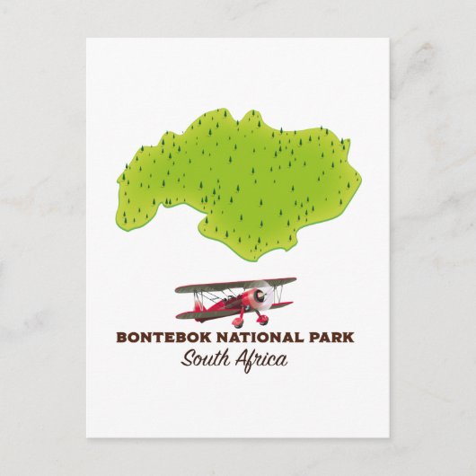 Bontebok National Park Südafrika Karte (Vorderseite)
