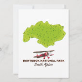 Bontebok National Park Südafrika Karte (Rückseite)