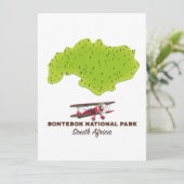 Bontebok National Park Südafrika Karte (Stehend Vorderseite)