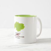 Bontebok National Park Südafrika Karte Zweifarbige Tasse (VorderseiteRechts)