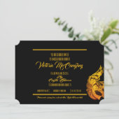 Bonus 16 BIRTHDAY MASQUERADE Goldkarte Einladung (Stehend Vorderseite)