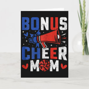 Bonus Cheer Mom - Cheerleading-Mutter USA-Flagge C Karte