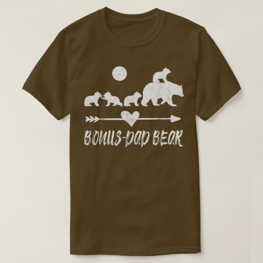 Bonus Dad Bear Shirt with Four Cute Bear Cubs Gift (Design vorne)