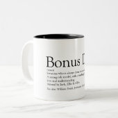 Bonus Dad Definition Fathers Day Stepfather Zweifarbige Tasse (Vorderseite Links)