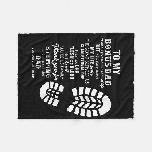 Bonus Dad Fathers Day Gift from Stepdad for Daught Fleecedecke (Vorderseite (Horizontal))