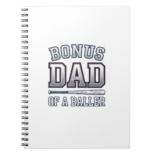 Bonus Dad of a Baller Vintage Sports Shirt Design_ Notizblock (Vorderseite)