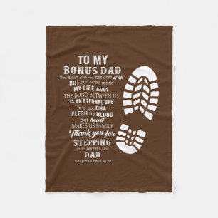 Bonus Dad Vatertag Geschenk von Stiefvater für Fleecedecke