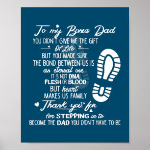 Bonus Dad Vatertag Geschenk von Stiefvater für Poster