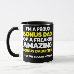 Bonus Dad Vatertagsgeschenk Stieftochter Stiefvate Tasse