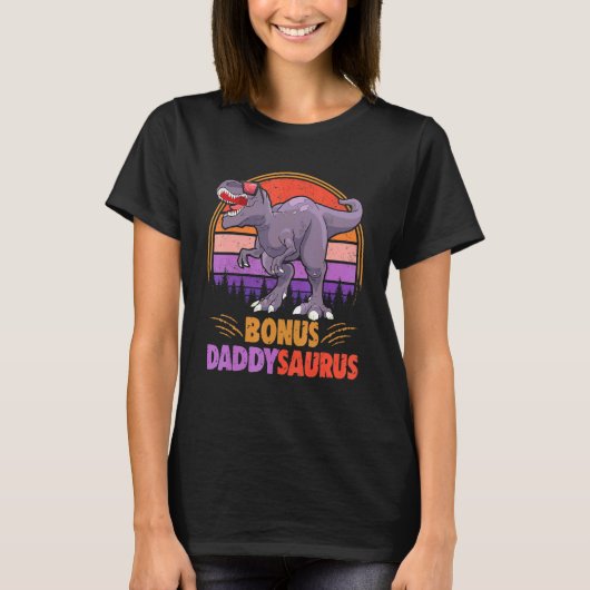 Bonus Daddy Saurus Rex Daddysaurus Stepdad Matchin T-Shirt (Vorderseite)