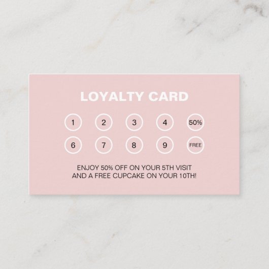 Bonus für das Logogeschäft für Bäckereien Treuekarte (Rückseite)