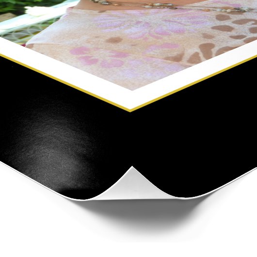 Bonus Gold Glitzer Foto Poster (Ecke)