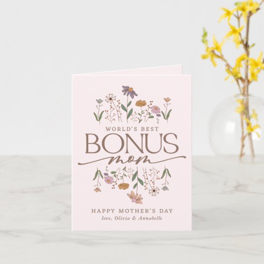 Bonus Mama 2 Foto Muttertag Karte (Gelbe Blume)