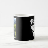 Bonus-Mama Befördert Brush Script 1 Foto Schwarz Kaffeetasse (Mittel)