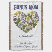 Bonus-Mama-Blumenherz Decke (Vorderseite Vertikal)