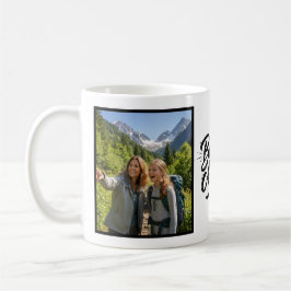 Bonus-Mama-Bürstenschrift Zwei-Foto Kaffeetasse