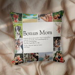 Bonus Mama Definition 12 FotoCollage Kissen<br><div class="desc">Personalisieren Sie für Ihre besondere Bonus-Mama,  um ein einzigartiges Geschenk für Muttertag,  Geburtstag,  Weihnachten oder jeden Tag,  den Sie gewollt haben,  um zu zeigen,  wie viel sie für Sie bedeutet. Ein perfekter Weg,  ihr zu zeigen,  wie phantastisch sie jeden Tag ist. Entwickelt von Thisisnotme©</div>