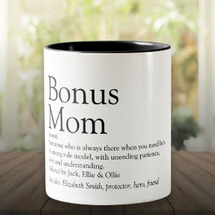 Bonus Mama Definition Zitat Spaß Modern Zweifarbige Tasse