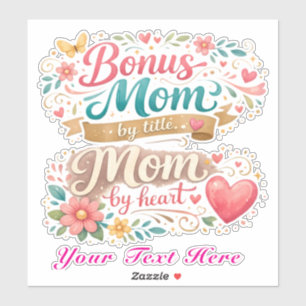 Bonus-Mama dem Titel nach, Mama von Herzen am Mutt Aufkleber