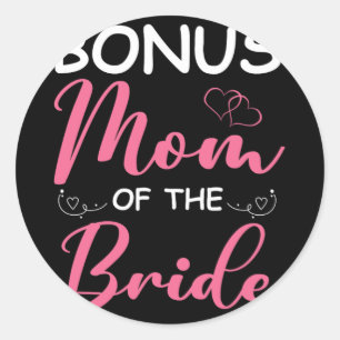Bonus-Mama der Bride-Stepama von Bride Wedding Bo Runder Aufkleber