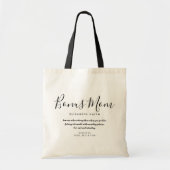 Bonus Mama Elegantes Script Stepmutt Quote Tote Ta Tragetasche (Vorne)