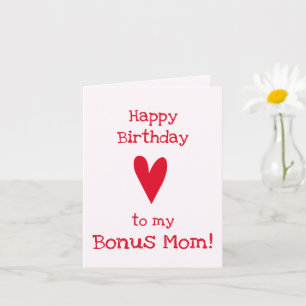 Bonus Mama! Geburtstag von Funny Stepmutter Karte
