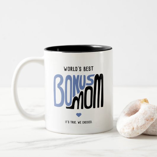 Bonus Mama Handgezogener Kaffeetyp Tasse (Mit Donut)